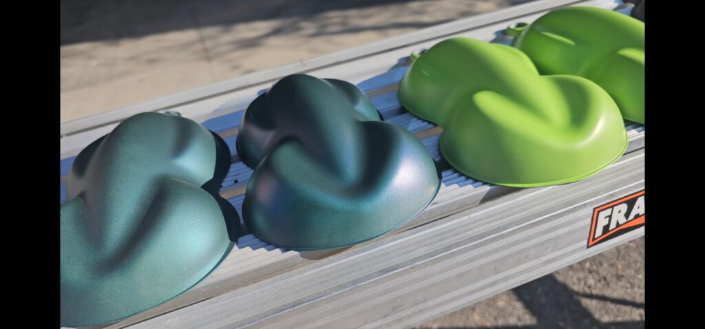 two different green dips